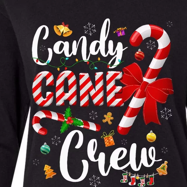 Funny Candy Cane Crew Christmas Sweet Candy Light Lover Womens Cotton Relaxed Long Sleeve T-Shirt