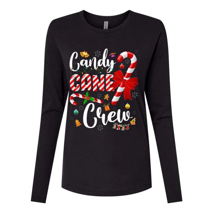 Funny Candy Cane Crew Christmas Sweet Candy Light Lover Womens Cotton Relaxed Long Sleeve T-Shirt