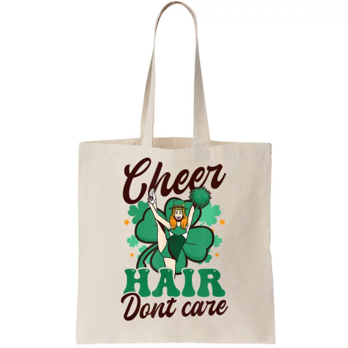 Funny Cheerleader Cheer Hair Don’t Care St. Patricks Cheerleading Tote Bag