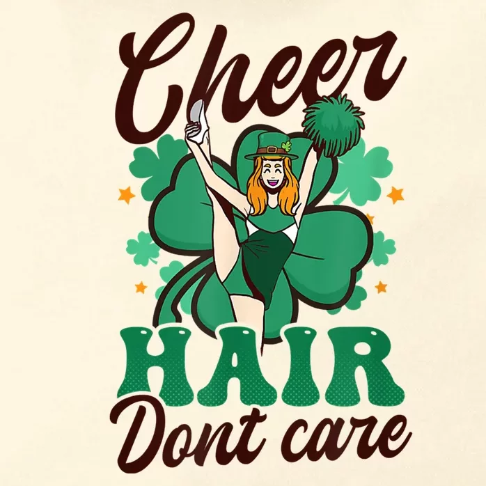 Funny Cheerleader Cheer Hair Don’t Care St. Patricks Cheerleading Zip Tote Bag