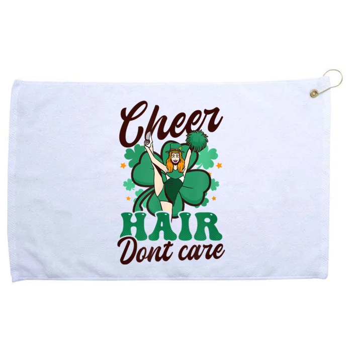 Funny Cheerleader Cheer Hair Don’t Care St. Patricks Cheerleading Grommeted Golf Towel