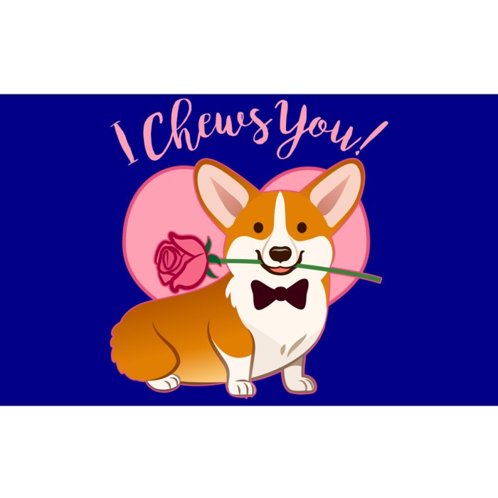 Funny Cute Corgi Valentine I Chews You Bumper Sticker