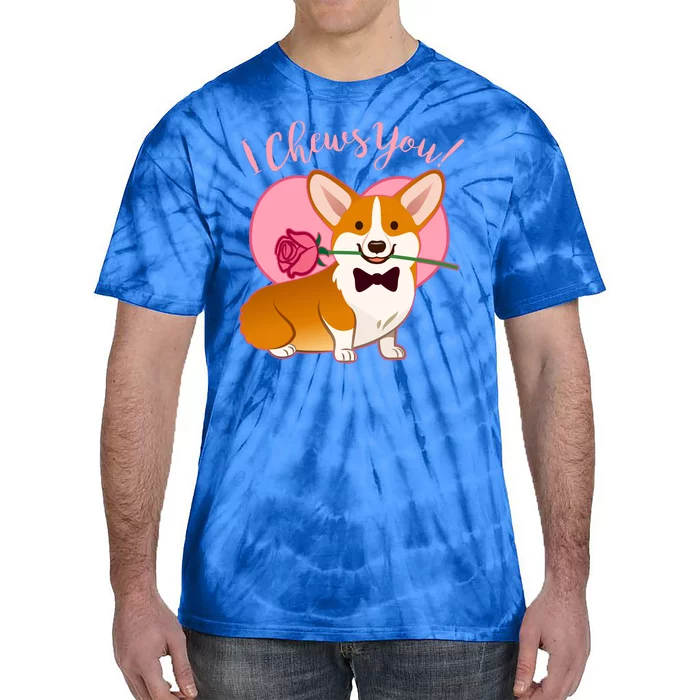 Funny Cute Corgi Valentine I Chews You Tie-Dye T-Shirt