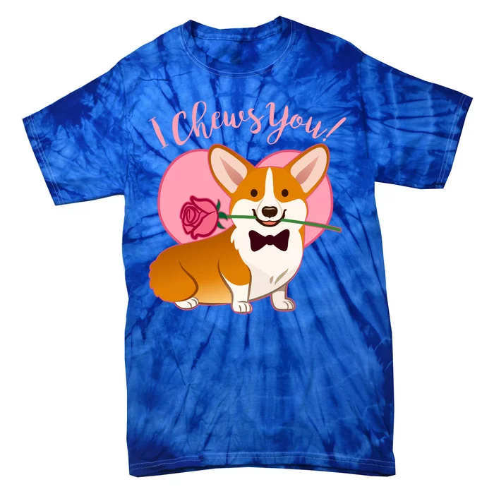 Funny Cute Corgi Valentine I Chews You Tie-Dye T-Shirt