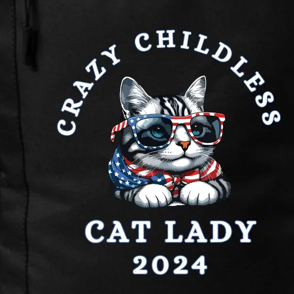 Funny Childless Crazy Cat Lady 2024 Crazy Cat Lady Funny Daily Commute Backpack