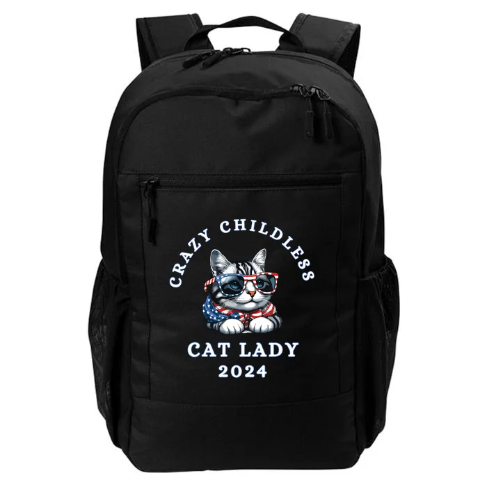 Funny Childless Crazy Cat Lady 2024 Crazy Cat Lady Funny Daily Commute Backpack