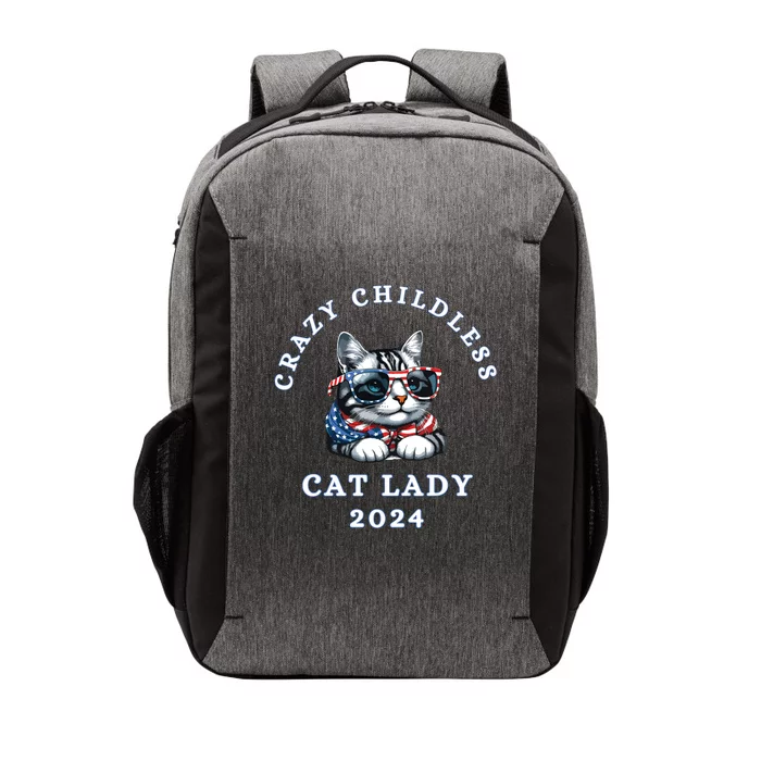 Funny Childless Crazy Cat Lady 2024 Crazy Cat Lady Funny Vector Backpack