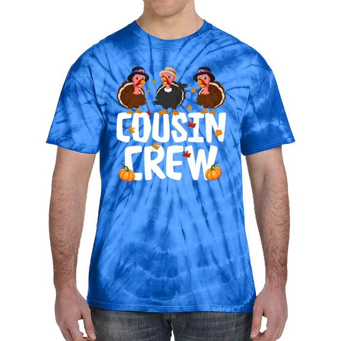 Funny Cousin Crew Turkey Thanksgiving Outfit Gift Tie-Dye T-Shirt