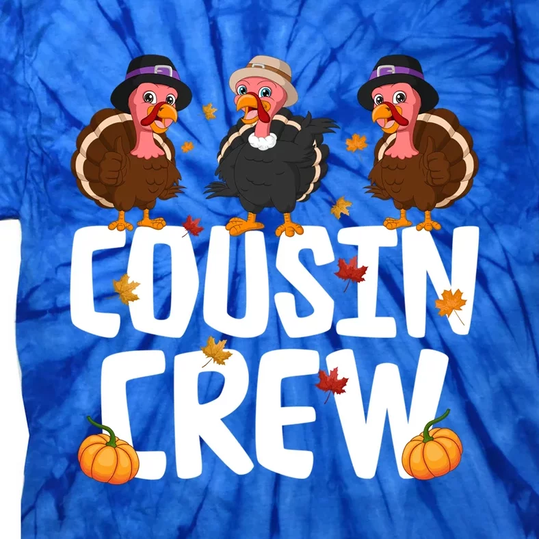 Funny Cousin Crew Turkey Thanksgiving Outfit Gift Tie-Dye T-Shirt