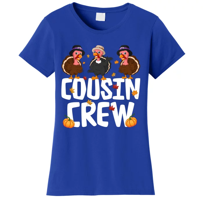 Funny Cousin Crew Turkey Thanksgiving Outfit Gift Women's T-Shirt