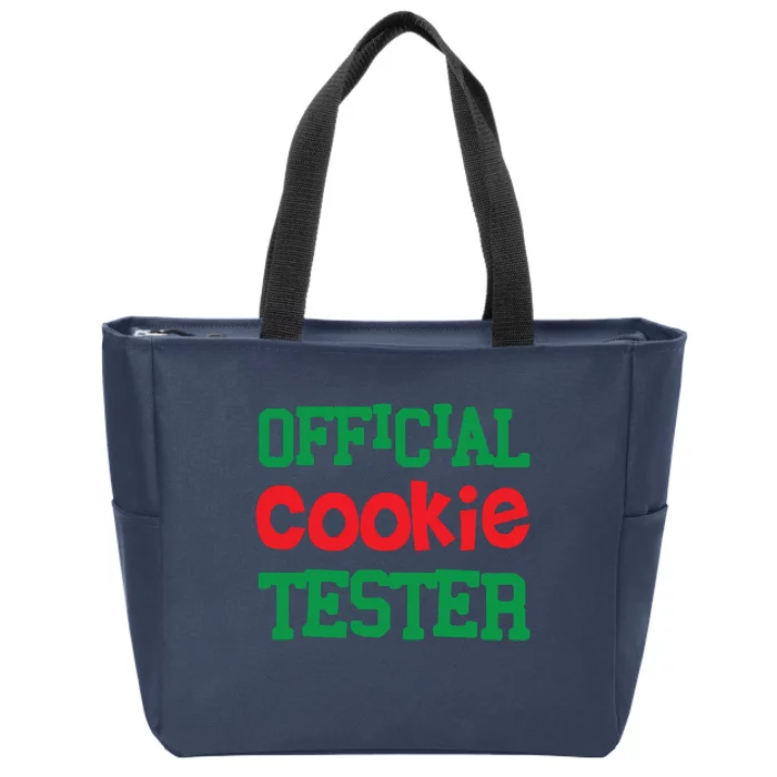 Funny Christmas Cookie Tester Zip Tote Bag