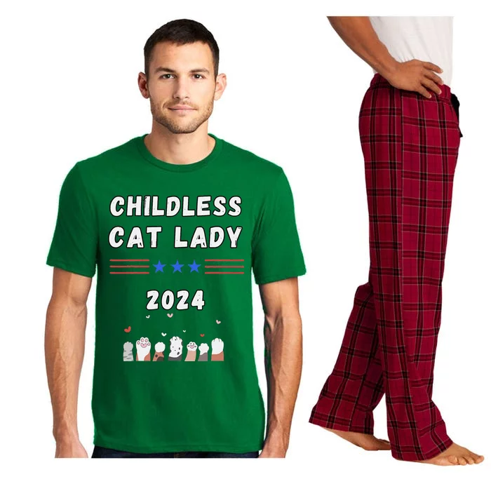 Funny Childless Crazy Cat Lady 2024 Crazy Cat Lady Funny Pajama Set