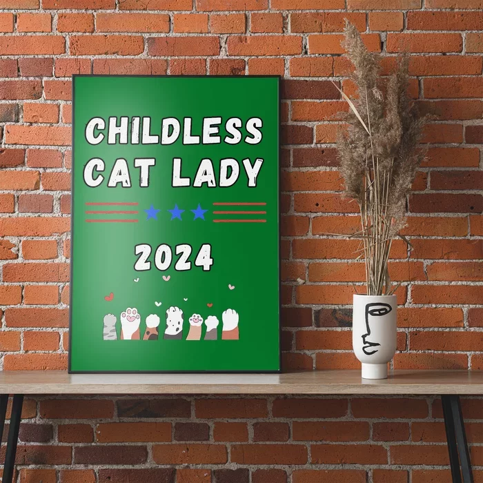 Funny Childless Crazy Cat Lady 2024 Crazy Cat Lady Funny Poster