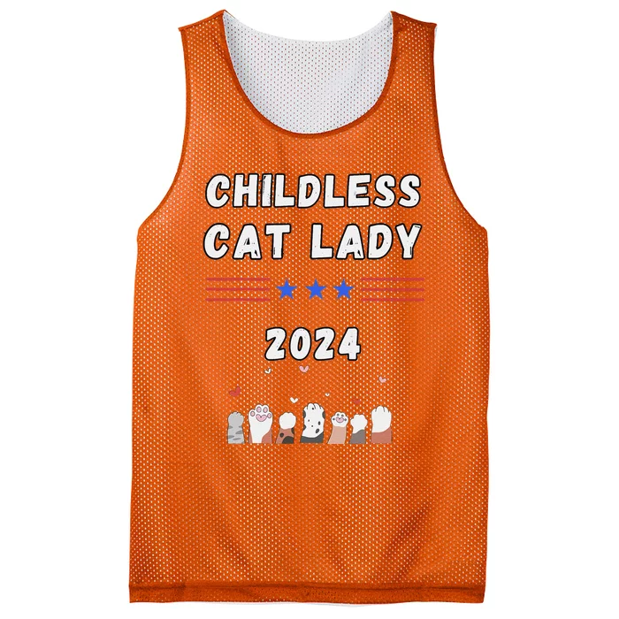 Funny Childless Crazy Cat Lady 2024 Crazy Cat Lady Funny Mesh Reversible Basketball Jersey Tank