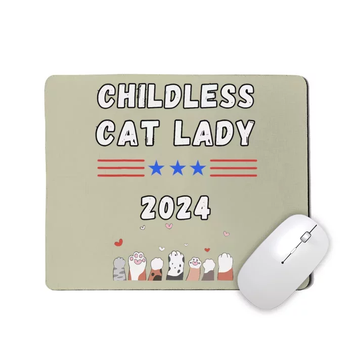 Funny Childless Crazy Cat Lady 2024 Crazy Cat Lady Funny Mousepad