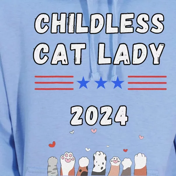 Funny Childless Crazy Cat Lady 2024 Crazy Cat Lady Funny Unisex Surf Hoodie