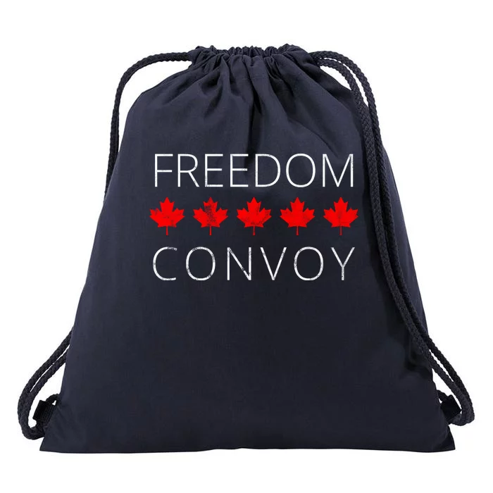 Freedom Convoy Canadian Trucker Drawstring Bag