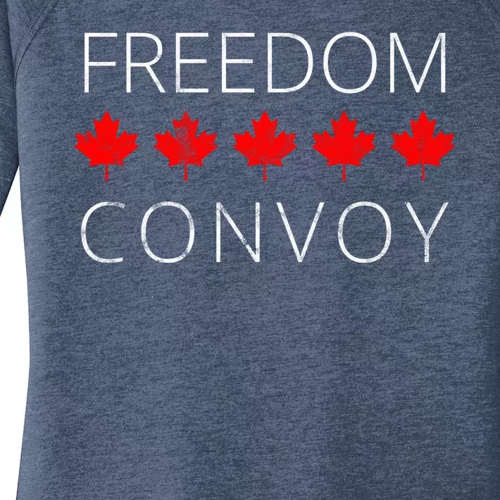 Freedom Convoy Canadian Trucker Women's Perfect Tri Tunic Long Sleeve Shirt