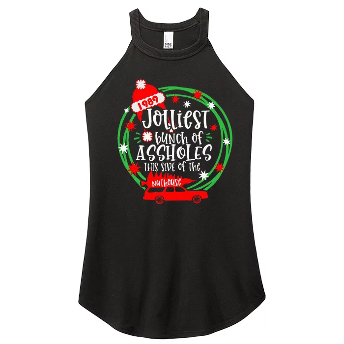 Funny Costume Christmas Tree Truck Jolliest Bunch Of AHoles Women’s Perfect Tri Rocker Tank