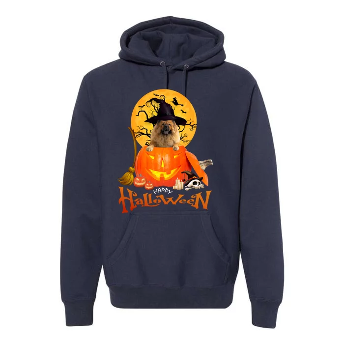 Funny Chow Chow Dog Spooky Halloween Premium Hoodie