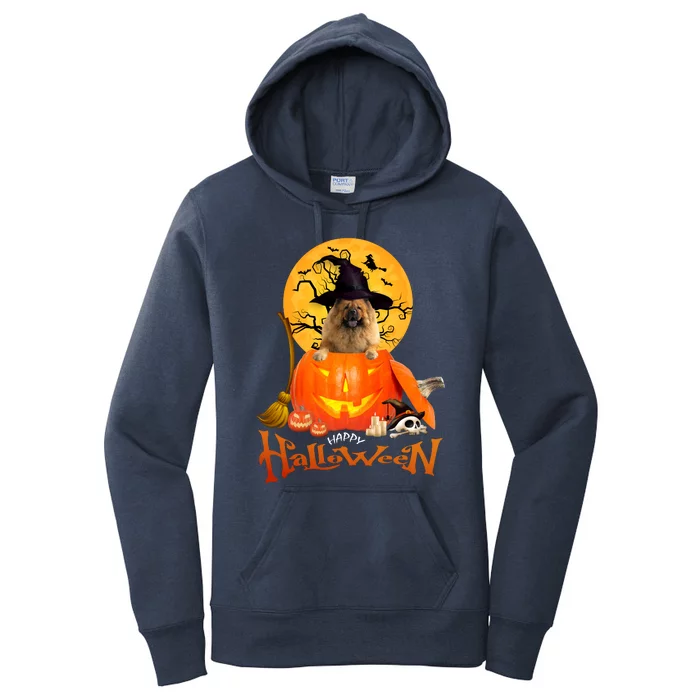 Funny Chow Chow Dog Spooky Halloween Women's Pullover Hoodie