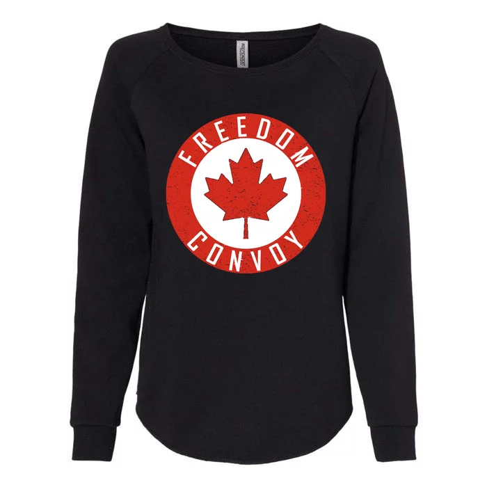 Freedom Convoy Canadian Truckers Canada Leaf Womens California Wash Sweatshirt