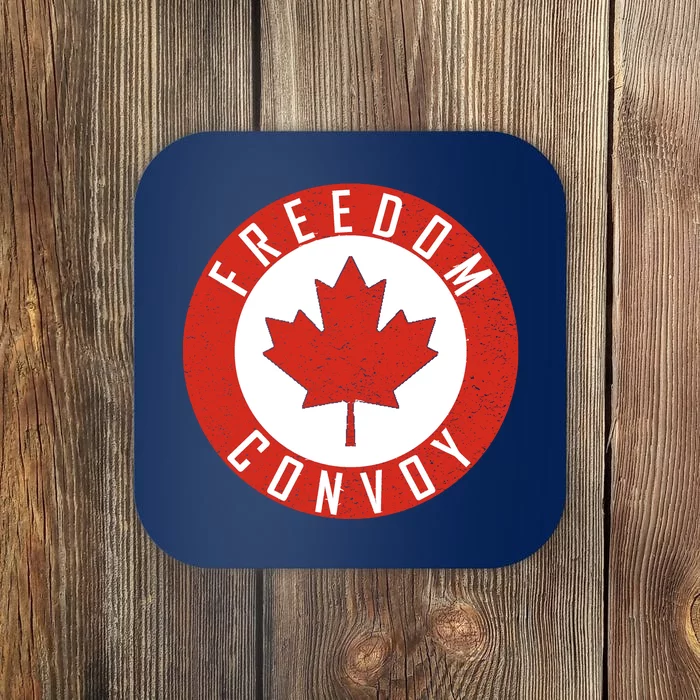 Freedom Convoy Canadian Truckers Canada Leaf Coaster