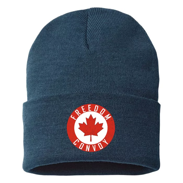 Freedom Convoy Canadian Truckers Canada Leaf Sustainable Knit Beanie