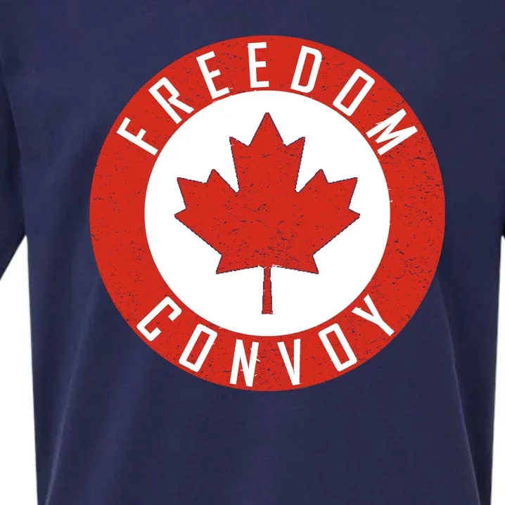 Freedom Convoy Canadian Truckers Canada Leaf Sueded Cloud Jersey T-Shirt