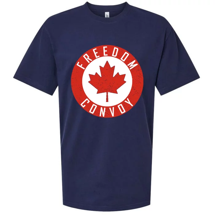 Freedom Convoy Canadian Truckers Canada Leaf Sueded Cloud Jersey T-Shirt