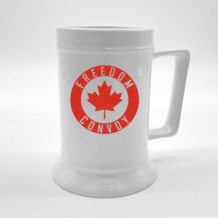 Freedom Convoy Canadian Truckers Canada Leaf Front & Back Beer Stein