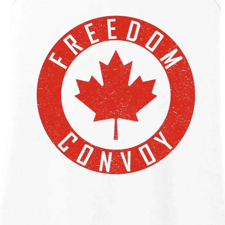 Freedom Convoy Canadian Truckers Canada Leaf Ladies Essential Tank