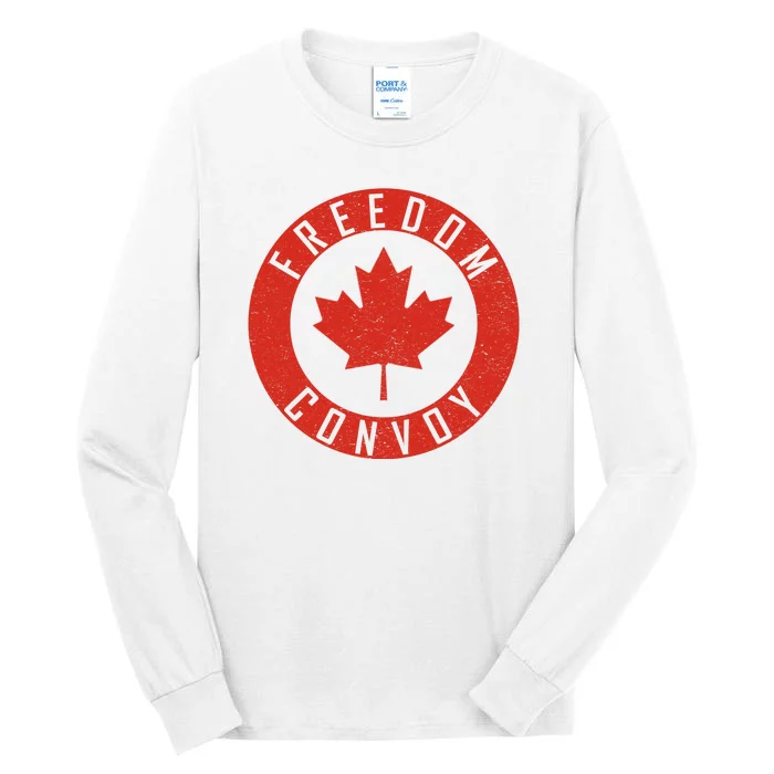 Freedom Convoy Canadian Truckers Canada Leaf Tall Long Sleeve T-Shirt