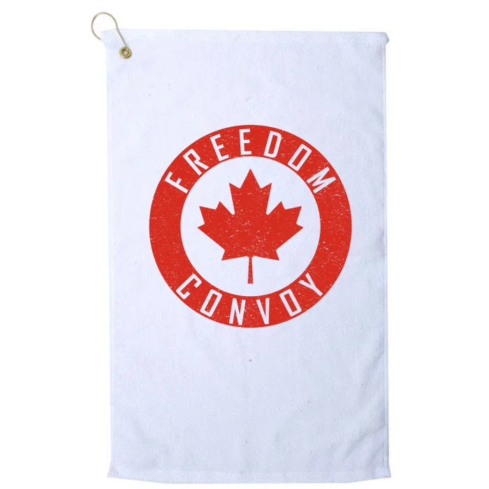 Freedom Convoy Canadian Truckers Canada Leaf Platinum Collection Golf Towel