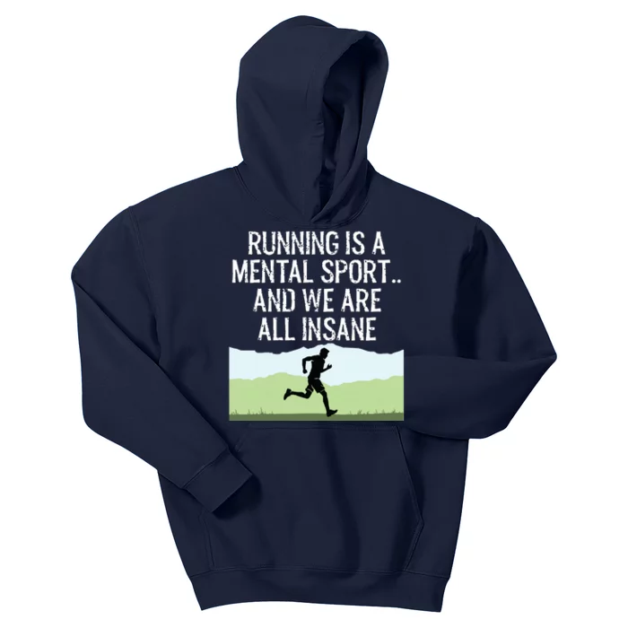 Funny Cross Country Running Is Insane Kids Hoodie