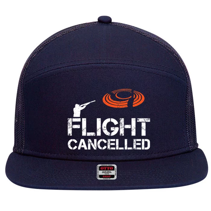 Flight Cancelled Clay Shooting Skeet Trap Shooting 7 Panel Mesh Trucker Snapback Hat