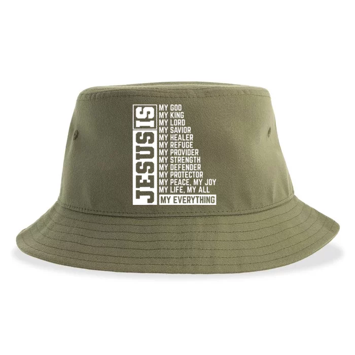 Faith Cross Christian Religious Jesus Lord Sustainable Bucket Hat