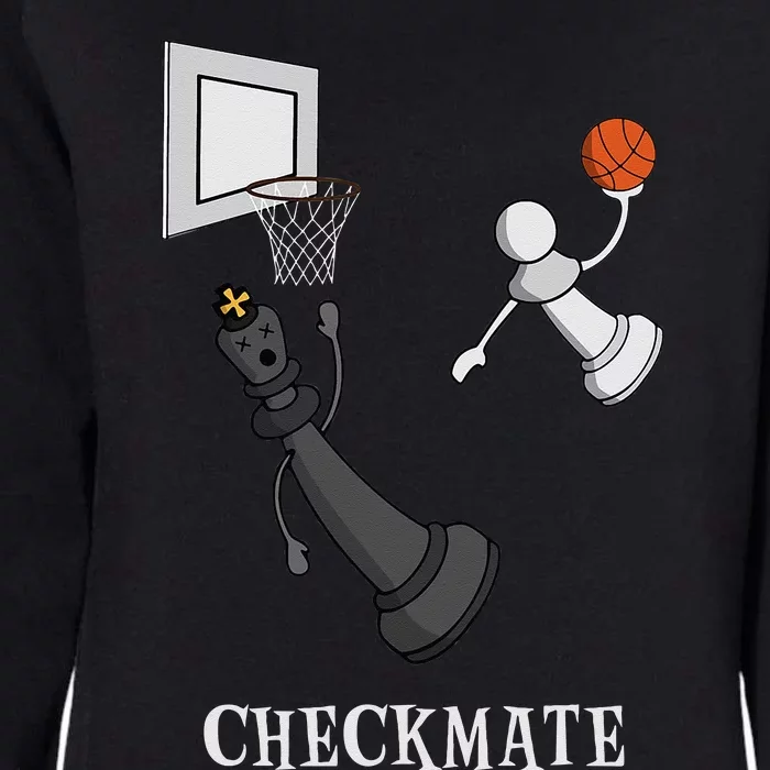 Funny Checkmate Chess Basketball Game Board King Pawn Piece Womens California Wash Sweatshirt