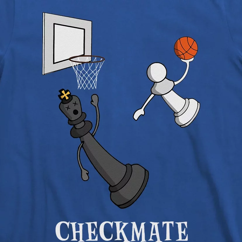 Funny Checkmate Chess Basketball Game Board King Pawn Piece T-Shirt