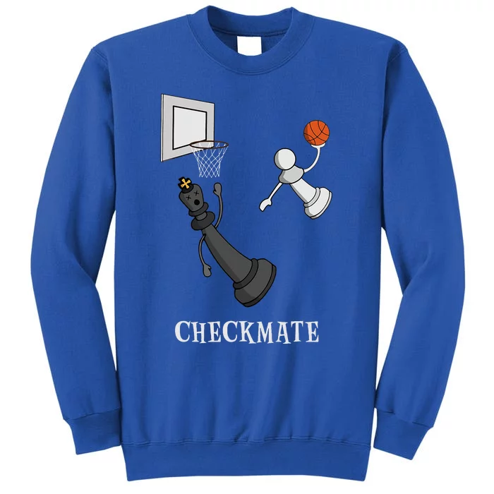 Funny Checkmate Chess Basketball Game Board King Pawn Piece Tall Sweatshirt