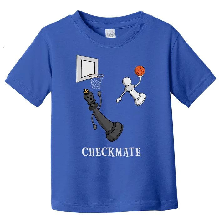 Funny Checkmate Chess Basketball Game Board King Pawn Piece Toddler T-Shirt