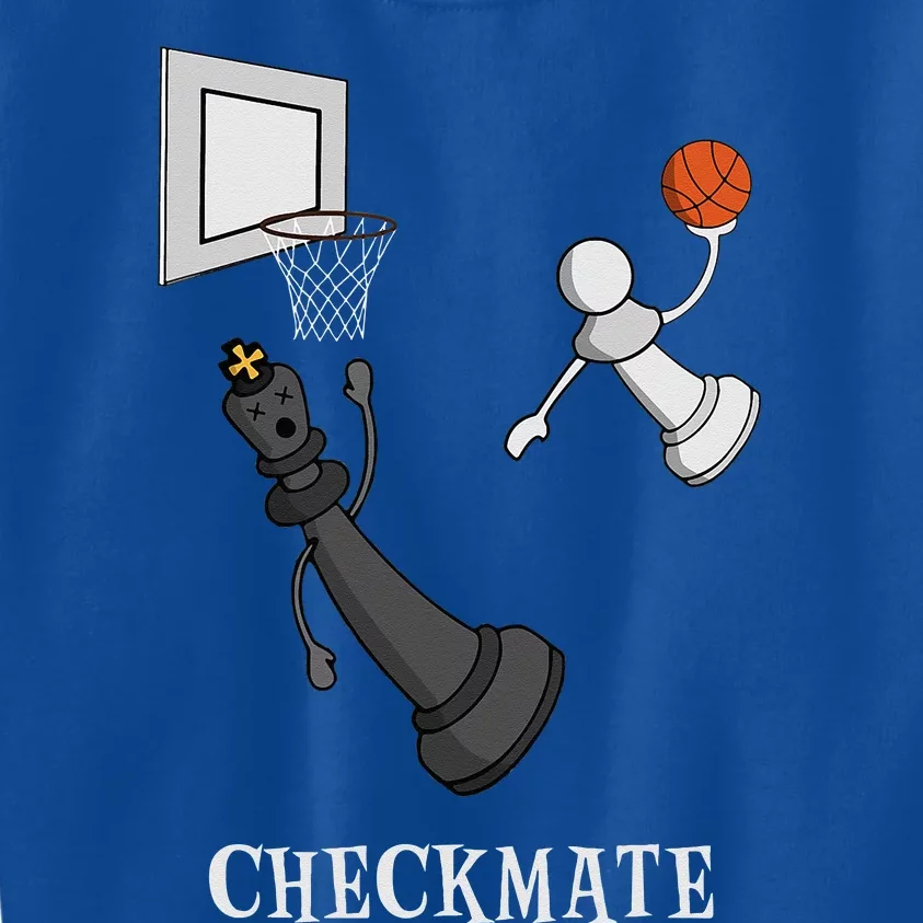 Funny Checkmate Chess Basketball Game Board King Pawn Piece Kids Sweatshirt