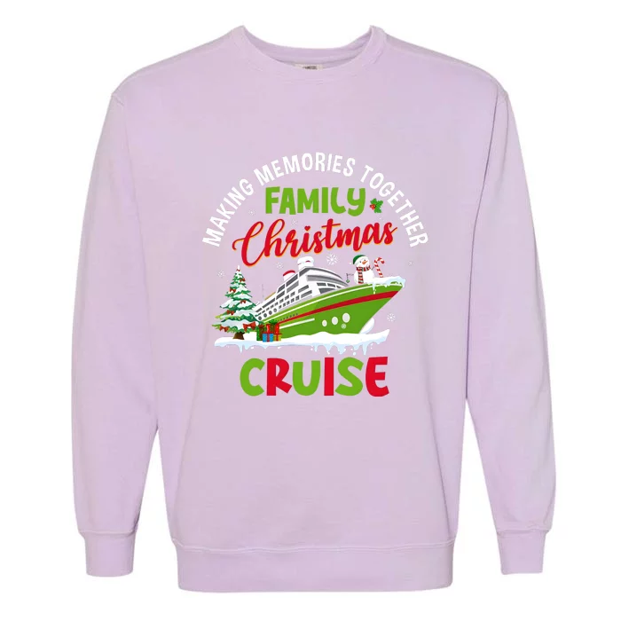 Family Christmas Cruise 2024 Matching Family Garment-Dyed Sweatshirt