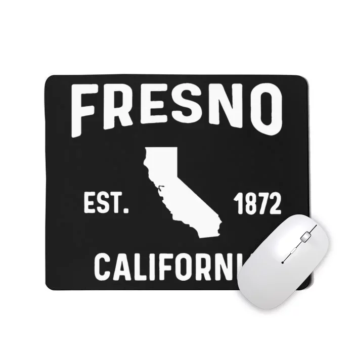 Fresno City California Souvenir Map Ca Est. 1872 Mousepad