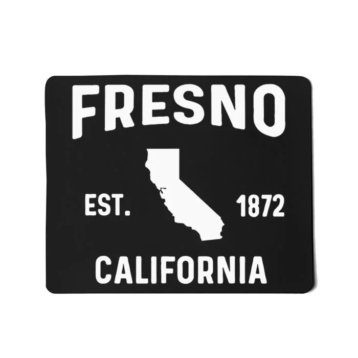 Fresno City California Souvenir Map Ca Est. 1872 Mousepad