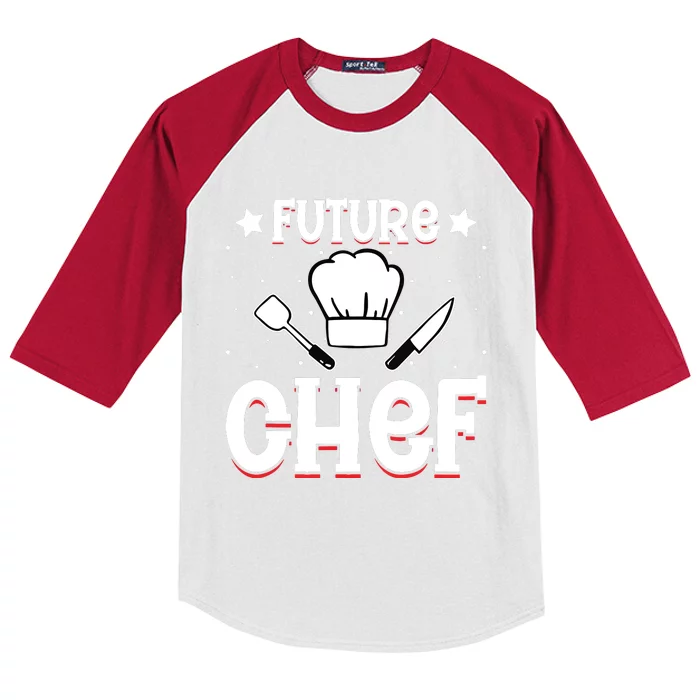 Future Chef Cook Culinary Chef In Progress Cuisine Student Kids Colorblock Raglan Jersey