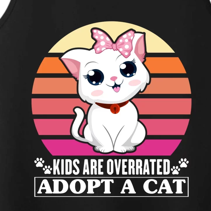 Funny Cute Cat Dad Cat Mom Are Overrated Adopt A Cat Gift Performance Tank