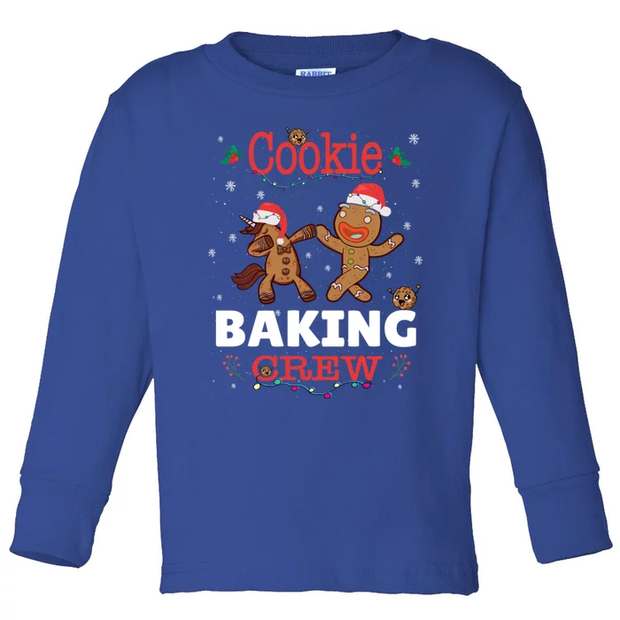 Funny Christmas Chocolate Gingerbread Cookie Baking Crew Gift Toddler Long Sleeve Shirt