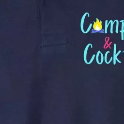 Funny Camping Campfires And Cocktails Gift For Camper Softstyle Adult Sport Polo