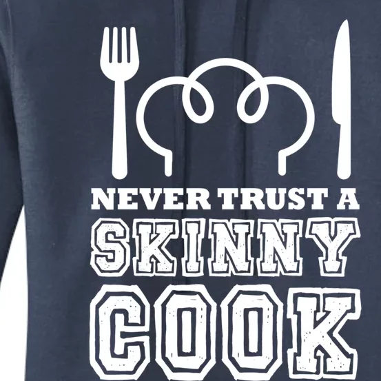 Funny Chef Culinary Cooking Chef Hat Hobby Skinny Cook Gift Women's Pullover Hoodie